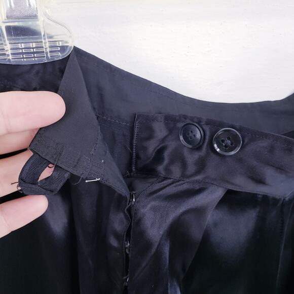 Mid-Century Silk Wide Leg Trouser Pants - Picture 5 of 7